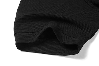Military black cotton short sleeves polo shirt