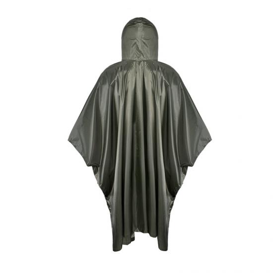 Green 100% polyester military poncho