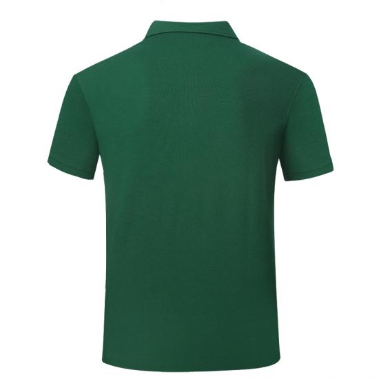 Army green cotton polo shirt