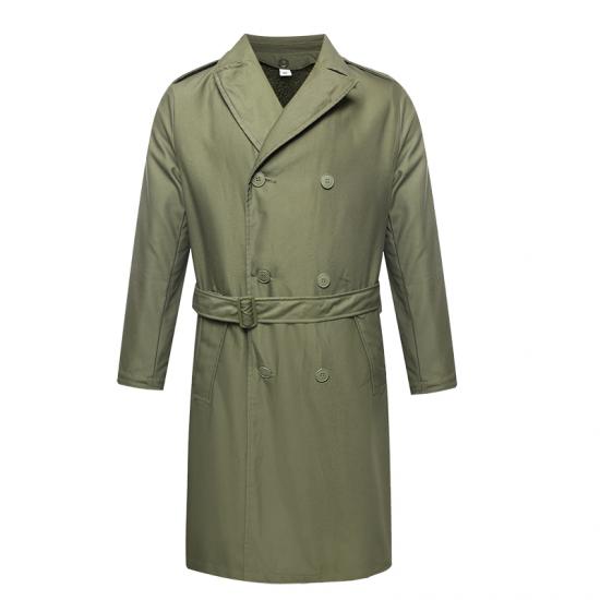Army green winter fleece overcoat