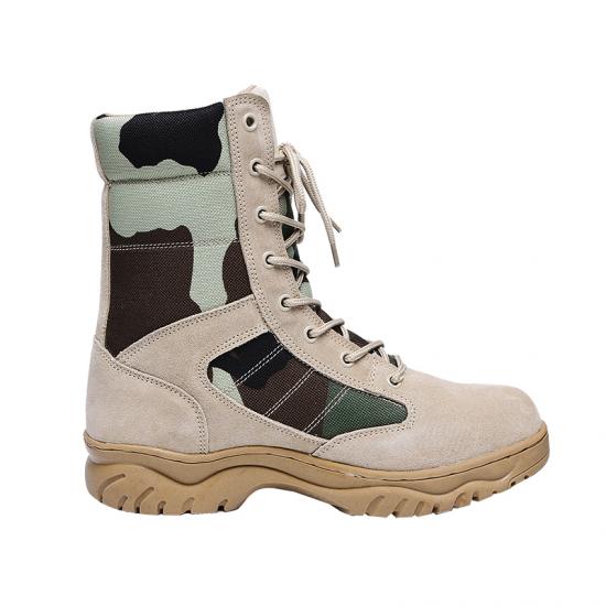 Camouflage Desert Suede Leather Military Shoes Army  Tactical Boots