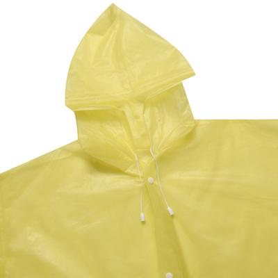 Gelber Militär-Regenmantel aus 190T Polyester mit PVC-Beschichtung
        