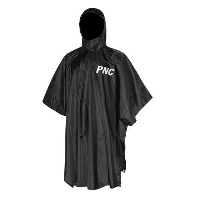 Schwarzer wasserdichter Polizei-Militär-Regenmantel-Poncho