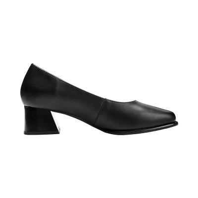 Polizeioffizierin, schwarze High Heels aus echtem Leder für Damen